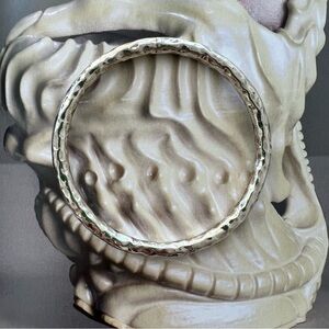 Hammered Sterling Silver Bangle Bracelet